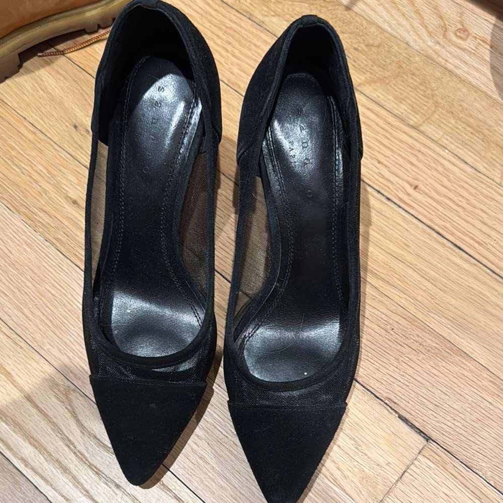 Sandro mesh Black Heels with Sleek Design and Comfortable Fit